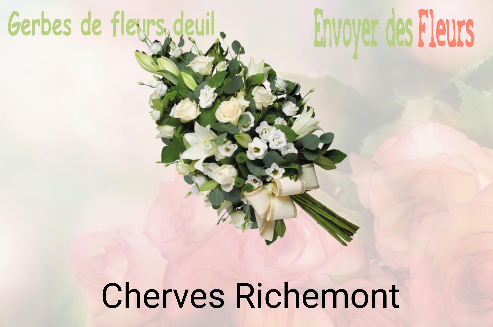 Gerbe de fleurs de deuil livrée à Cherves-Richemont